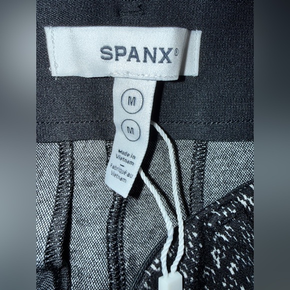 Spanx Ponte Barrel Leg Pants Black Herringbone High Waist Relaxed Fit Sz M nwot - Picture 8 of 10